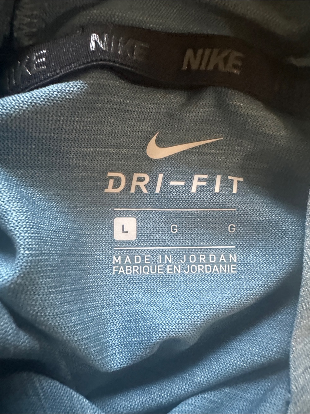 Nike Teal Heather Dri-Fit Pullover with White Swoosh - Picture 2 of 3
